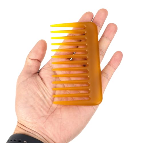 Portable Wide Tooth Comb for Curly Hair | Travel Detangling Tool