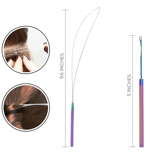 SIVOTE 6-Pack Multicolor Hair Extension Tools Kit for Micro Link & Itip Applications