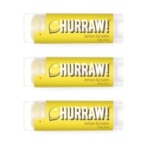 Hurraw! Lemon Lip Balm Set - Organic Vegan Natural Hydrating Lip Care