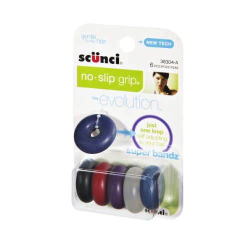 Scunci Sup Bandz NSLP Group EVO 6-Count Hair Elastics