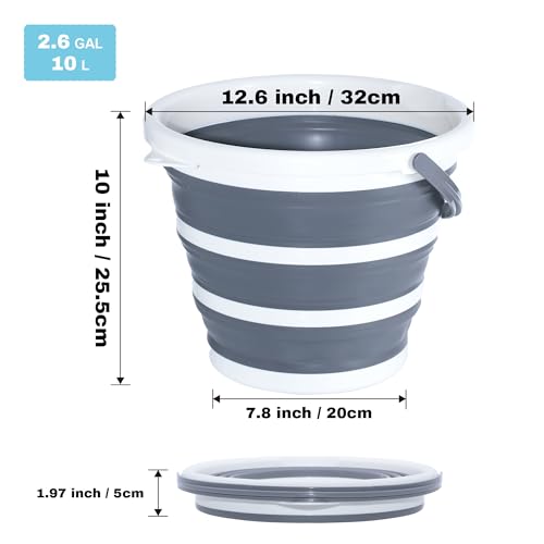 10L Collapsible Bucket - Portable Folding Water Container for Camping & Travel