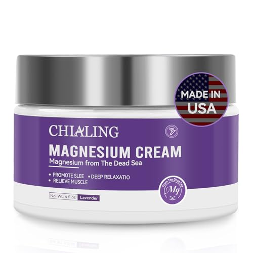 Chialing Dead Sea Magnesium Lotion with Lavender, 4 oz Moisturizing Cream