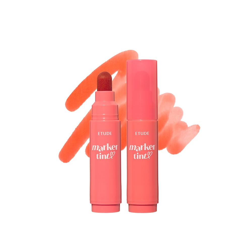Dear Darling Marker Tint - Hydrating Long Lasting Lip Stain #5 Pink Tangerine (5g) | High Pigment Kbeauty Lip Tint