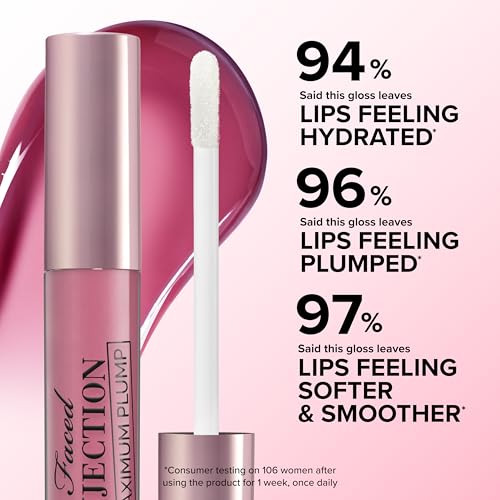 Too Faced Lip Injection Lip Plumper | Hydrating Lip Gloss for Fuller-Looking Lips | Original, Maximum Plump, Cooling Gloss & Plumping Click Formulas