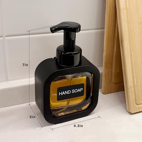 Foaming Soap Dispenser - 300ml Refillable Bottle with Labels