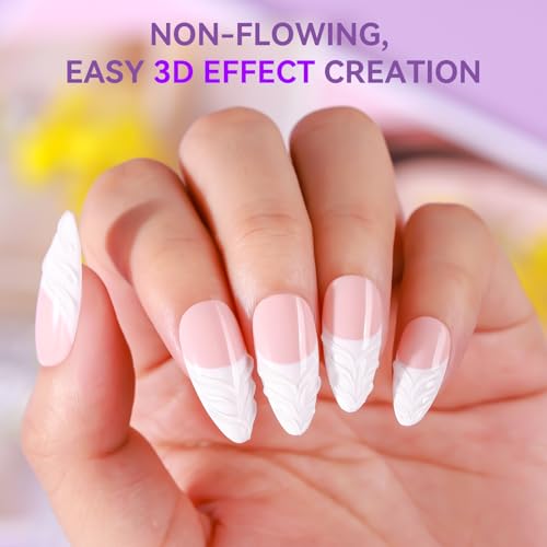 Makartt Clear 3D Nail Sculpting Gel - 2Pcs No Wipe UV Gel for Nail Art