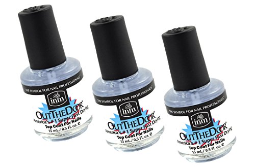 INM Out The Door Super Fast Drying Nail Top Coat - 3 Pack (0.5 fl oz each)