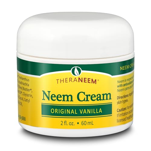 TheraNeem Neem Cream for Sensitive Skin, 2 Fl Oz - Moisturizing Lotion with Organic Neem Oil