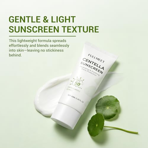 FullMeet Centella Calming Sunscreen SPF50 PA++++, Matte Moisturizing Face Sun