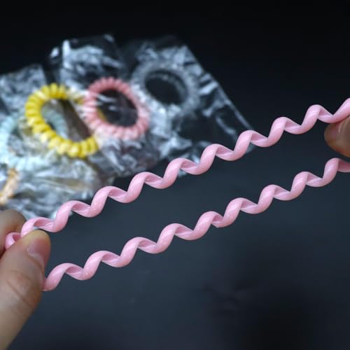72-Piece Colorful Spiral Hair Ties, No-Damage Coil Ponytail Holders