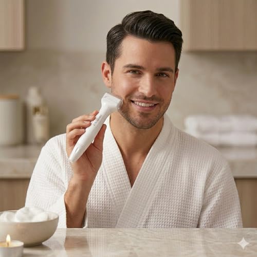 Koi Beauty Premium Derma Stamp, Manual Microneedling for Face Body Scalp, Titanium Microneedle Stamp Pen, Skincare Tool for Men and Women - White