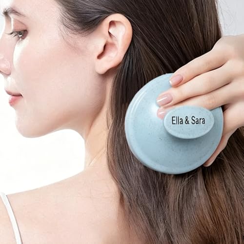 Ella & Sara 4-Pack Scalp Massager & Exfoliator with Soft Bristles for Wet & Dry Hair Care