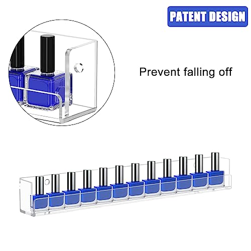 Cerpourt Acrylic Nail Polish Rack - 4 Pack Wall Mounted Organizer