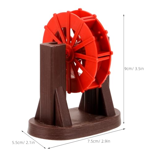 GOOHOCHY Mini Water Wheel Fountain Accessory - 3.54 Inch Decorative Prop for Indoor and Garden Fountains