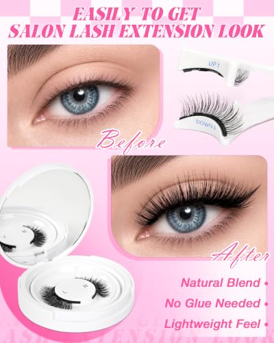 EMEDA Magnetic Eyelashes with Applicator — Reusable, No Glue