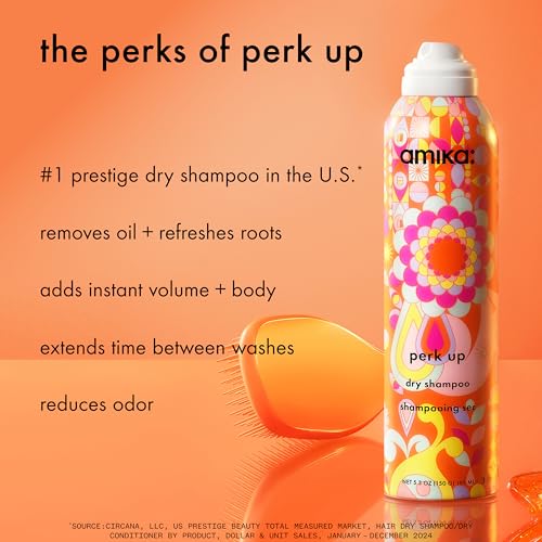 Amika Perk Up Talc-Free Dry Shampoo with Pink Grapefruit & Vanilla - 2.5 oz