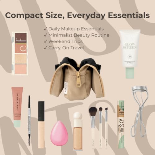 Mini Standing Makeup Bag - Travel Cosmetic Organizer Pouch