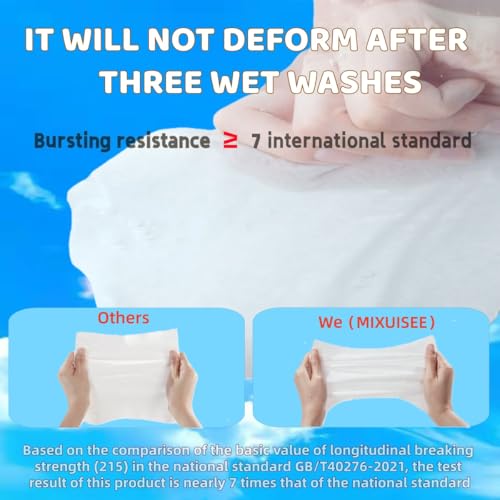 MIXUISEE Disposable Face Towels, Pack of 3, 100% Cotton, Ultra Soft