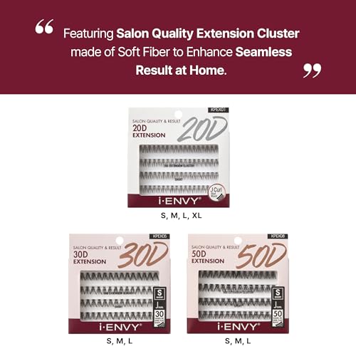 i•ENVY 30D Pre-Fanned Volume Cluster Lashes - J Curl