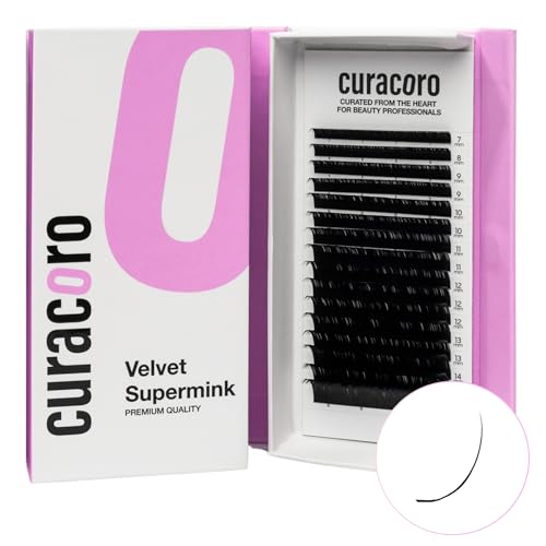 CURACORO Professional Mink Eyelash Extensions, 0.2 CC Curl 7-15mm
