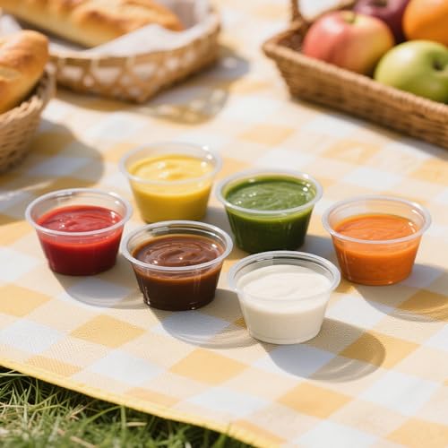 200 Sets of 2oz Jello Shot Cups with Lids - Leakproof & BPA-Free