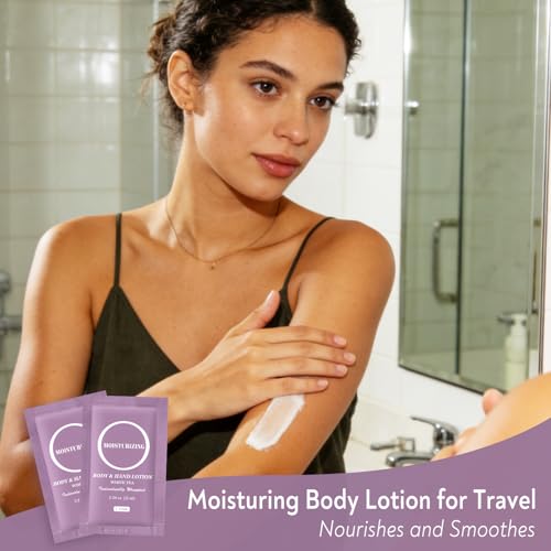 Travel Body Lotion & Hand Cream, 0.34 oz Individually Wrapped Pack of 60