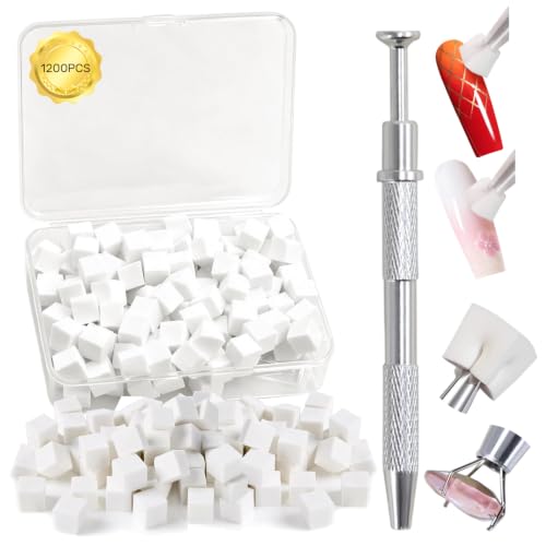 1200PCS Nail Sponges for Ombre Gel Polish Nail Art - Soft Gradient Blending Tools