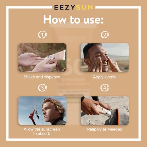 EEZYSUN Mineral Sunscreen SPF 50 - Non-Greasy Face & Body Protection