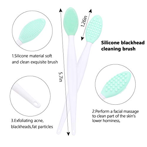 Yokilly 6-Piece Silicone Face Scrubber Kit for Deep Cleansing & Blackhead Removal