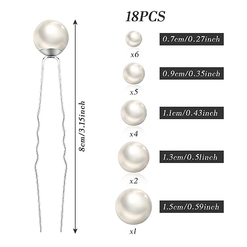 18-Piece Pearl & Rhinestone Wedding Hair Accessory Set