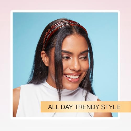 Conair Scunci Effortless Beauty Skinny Headband Set - 4 Tortoise Hair Accessories