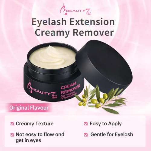 Beauty7 White Eyelash Extension Remover Cream Safe Fast Dissolving 5g