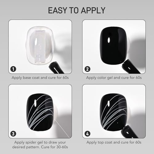 GAOY Spider Gel Nail Art Polish - Highly Pigmented White 5g