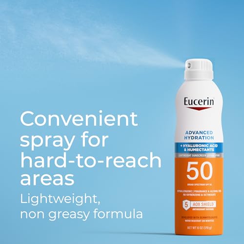 Eucerin Advanced Hydration SPF 50 Sunscreen Spray - 6 oz, Fragrance-Free, Hydrating & Water-Resistant
