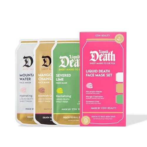 ESW Beauty Liquid Death Face Mask Set - Variety Pack of 3
