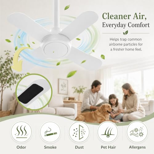 Washable Ceiling Fan Blade Air Filters - 10 Pack for Dust & Pet Hair