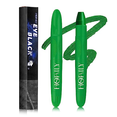 HOSAILY Green Eye Black Stick - Long Lasting Face Paint for Sports