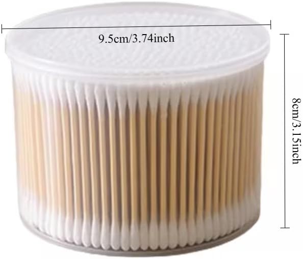 Biodegradable Cotton Swabs - 300 Count Eco-Friendly Cotton Buds with Strong Wooden Sticks | 2.8 Inch