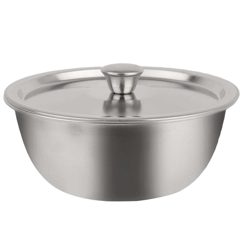 304 Stainless Steel Steamed Egg Bowl With Lids Household Kitchen Tableware Fruit Salad Dessert Soup Bowl Food Container,10 * 5.3 * 5cm
