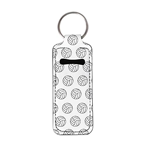 Suobstales Lip Balm Holder Keychain Clip - Lipstick & Lipstick Tracker Sleeve