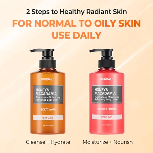KUNDAL Honey & Macadamia Body Wash - Amber Vanilla Scent
