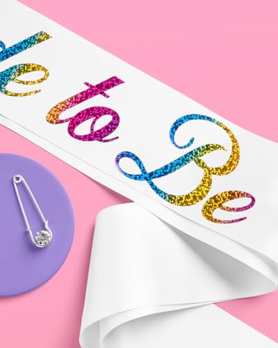 Bride to Be Satin Sash with Rainbow Foil | Bachelorette Party Decor