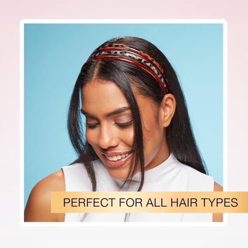 Conair Scunci Effortless Beauty Skinny Headband Set - 4 Tortoise Hair Accessories