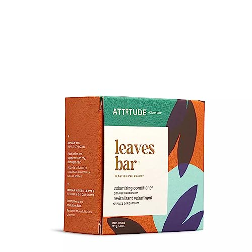 ATTITUDE Volumizing Conditioner Bar Orange Cardamom 3.99 Oz Vegan & Plastic-Free