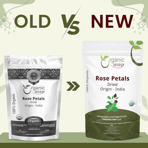 Organic Dried Rose Petals - Edible Herbal Tea - 2 Oz