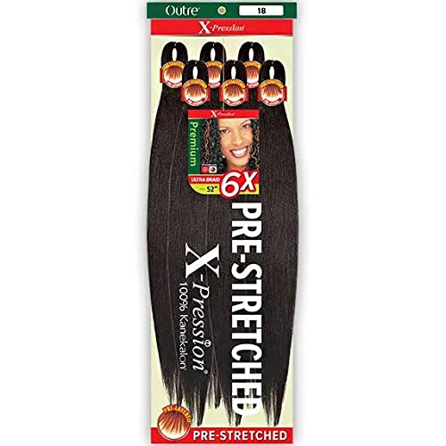 Outre X-Pression Pre-Stretched 6X ULTRA BRAID 52 - Dark Brown