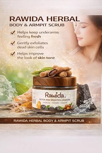 Gentle Charcoal Underarm Scrub with Turmeric for Exfoliation