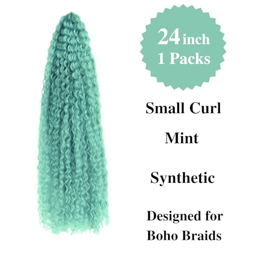 Mint Curly Boho Braids - 26 Inch Pre-Stretched Hair for Braiding