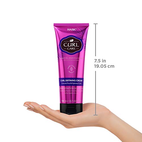 HASK Curl Care Coconut Defining Cream - Frizz-Free Hair Styling, 6.7 oz (2 Pack)