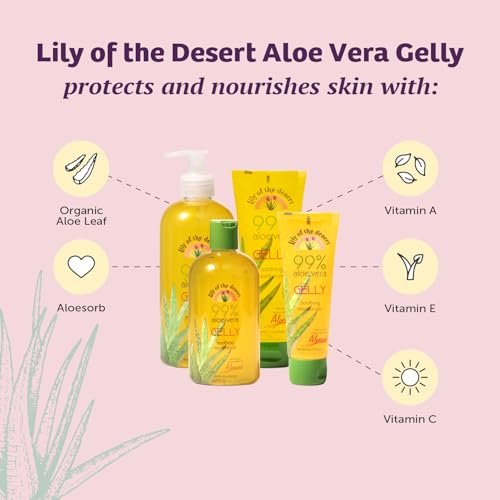 Lily of the Desert 99% Organic Aloe Vera Gelly, 4 oz (Pack of 2)